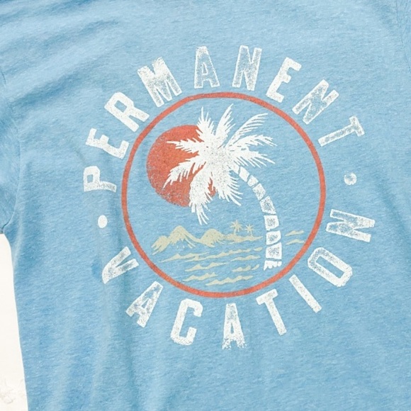 Unisex permanent vacay blue short sleeve tee m - Picture 3 of 5